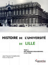 Couverture de livre, avec une photo d’un bâtiment en noir et blanc, écrit Histoire de l'Université de Lille. Tome 1 Des origines douaisiennes à mai 1968. Jean-François Condette (dir.). Septentrion presses universitaires 