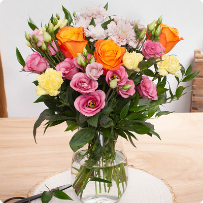 Bouquet de fleurs, légence ci-apres